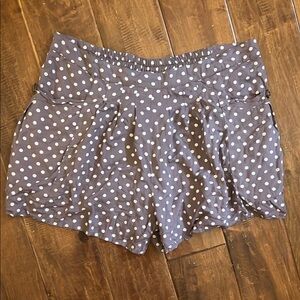 Anthropologie Gray and White High Waist Shorts
